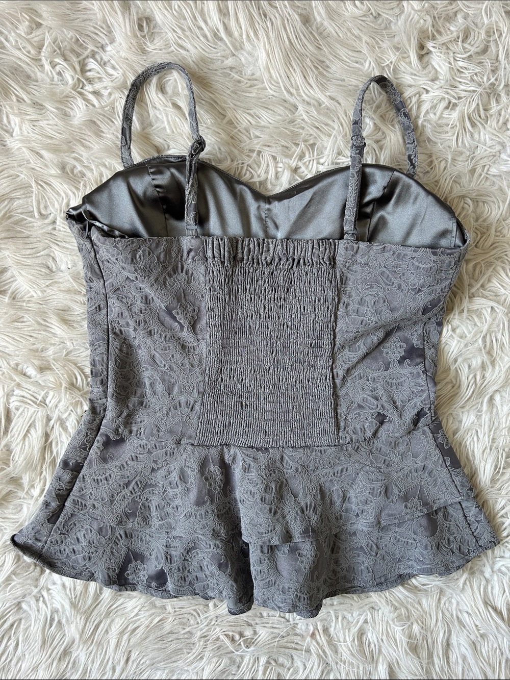 Whimsygoth Gray Lace Guess Cami - Picture 5 of 7